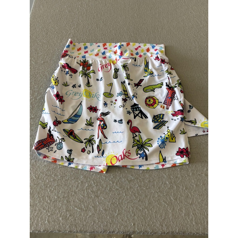 Skort Obsession Skort Womens Large Multicolor Grey Oaks Golf Athletic Print